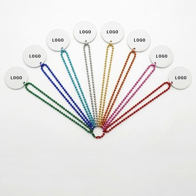 Mardi Gras Beads With Round Medallion